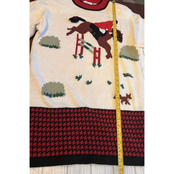 COPY - That’s Me! Womens Sweater Size M Horses Equestrian 3D Yarn Tail - Picture 5 of 8